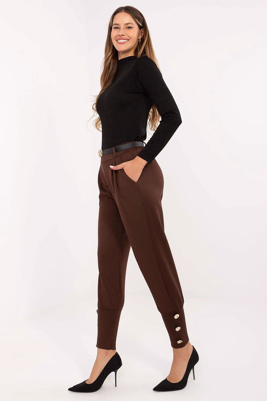 Women's Modern High-Waisted Tracksuit Trousers - Comfortable Viscose Polyester Blend for Everyday Wear by Factory Price