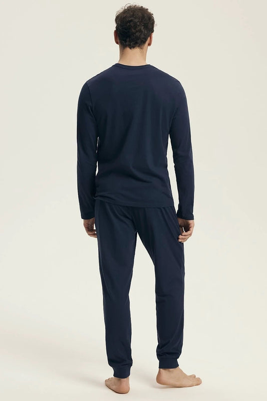 Henderson Pyjama - Comfortable Men's Loose-Fit Sleepwear with Long Sleeves, Print and Pockets for Relaxation by Henderson