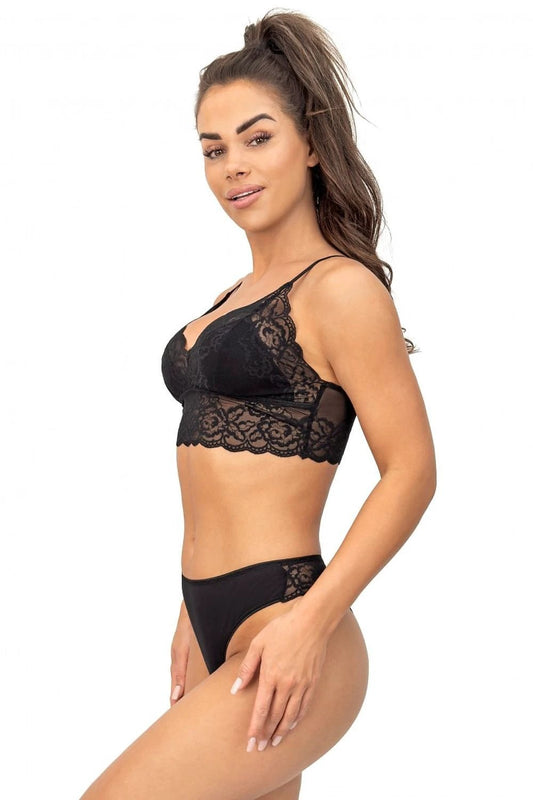 Soft Donna Women's Lace Bra - Comfortable with Adjustable Straps and Light Bust Support by Donna