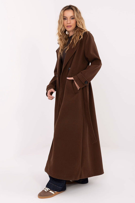 Coat Factory Women's Long Polyester Coat - Elegant Design for Autumn, Winter, and Spring by Factory Price