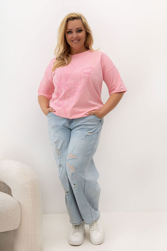 Plus size T-shirt model 230454 Relevance