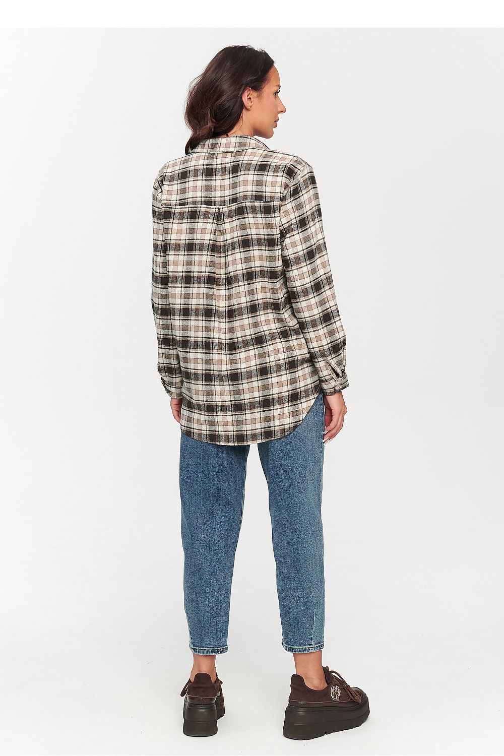 Long sleeve shirt model 231009 Makadamia