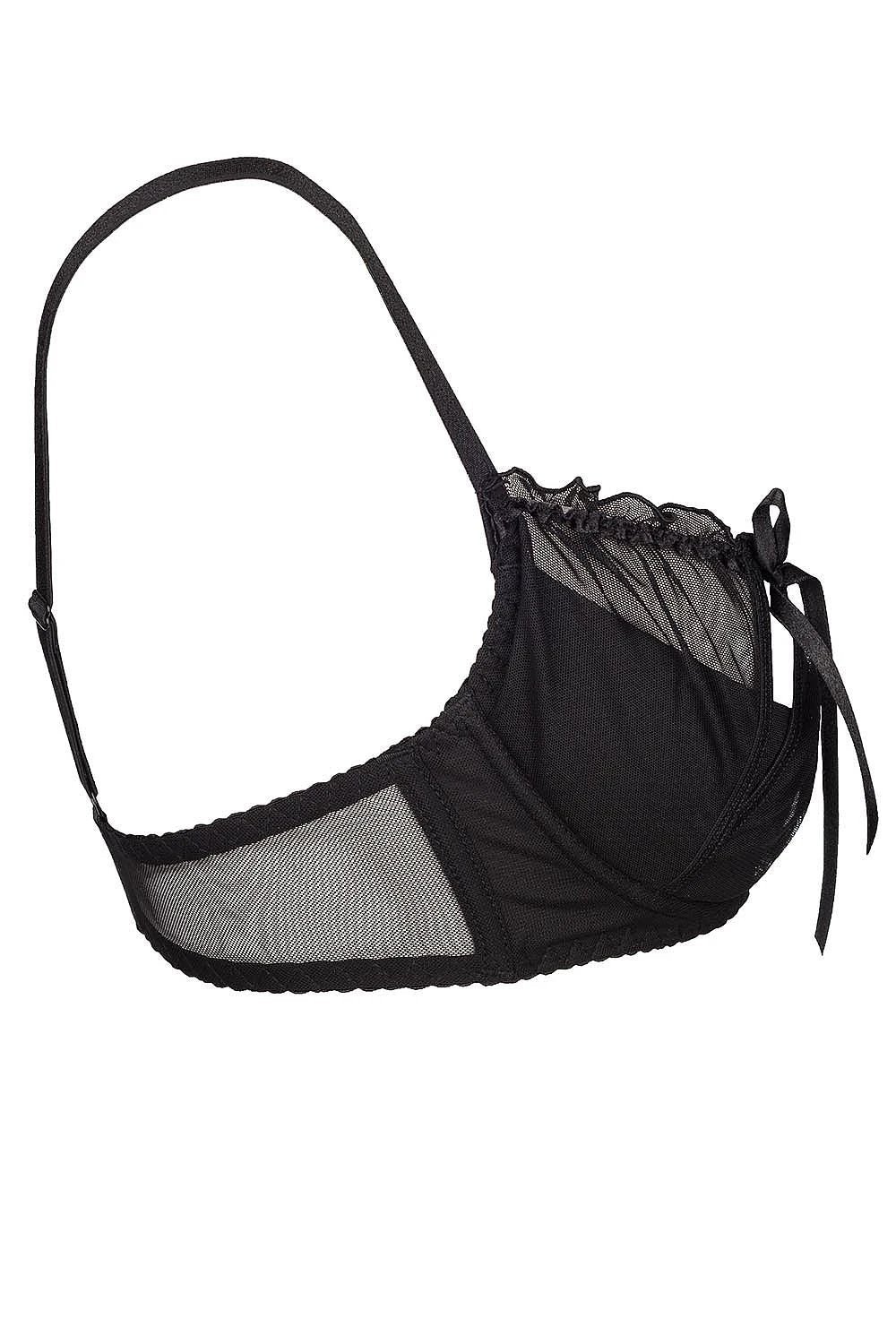 Axami Cupless Bra - Seductive Frills, Bows, and Supportive Whalebones for Ultimate Comfort by Axami