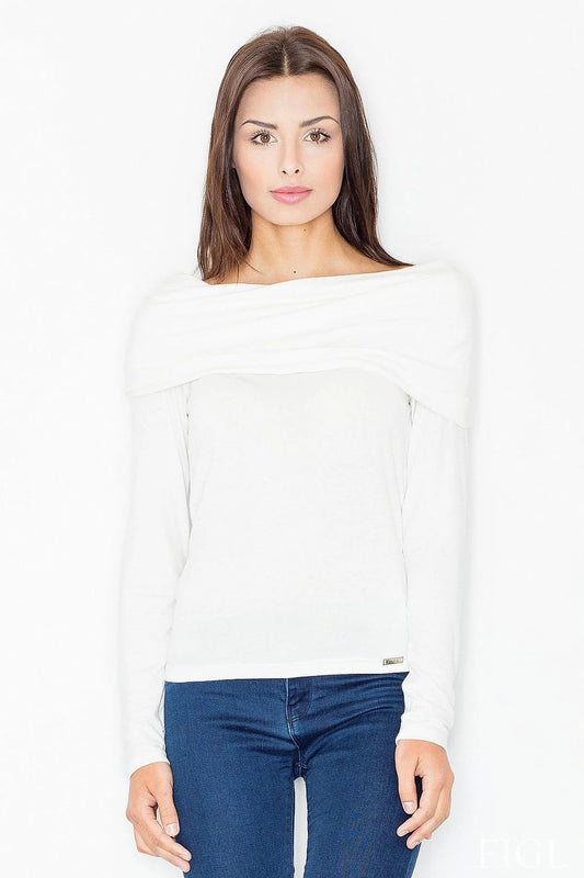 Figl Blouse Model 60718 - Chic Long-Sleeve Turtleneck Blouse Made of Smooth Viscose Fabric for Everyday Wear by Figl