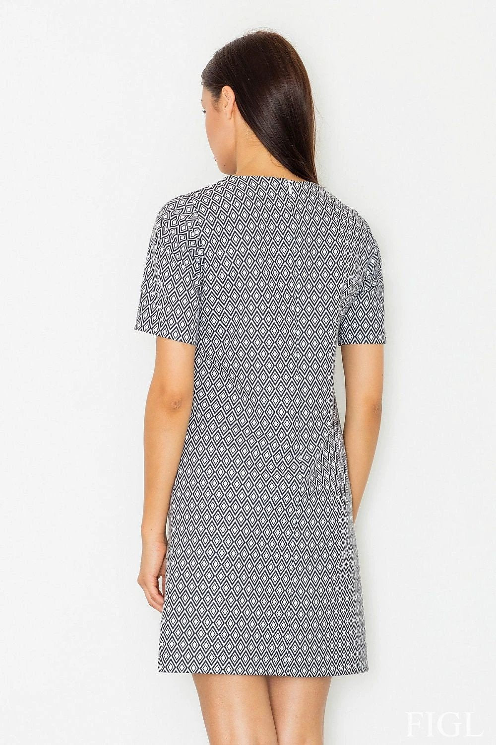 Figl Women's Daydress Model 77082 - Comfortable Short-Sleeved Flared Polyester Dress for All Occasions by Figl