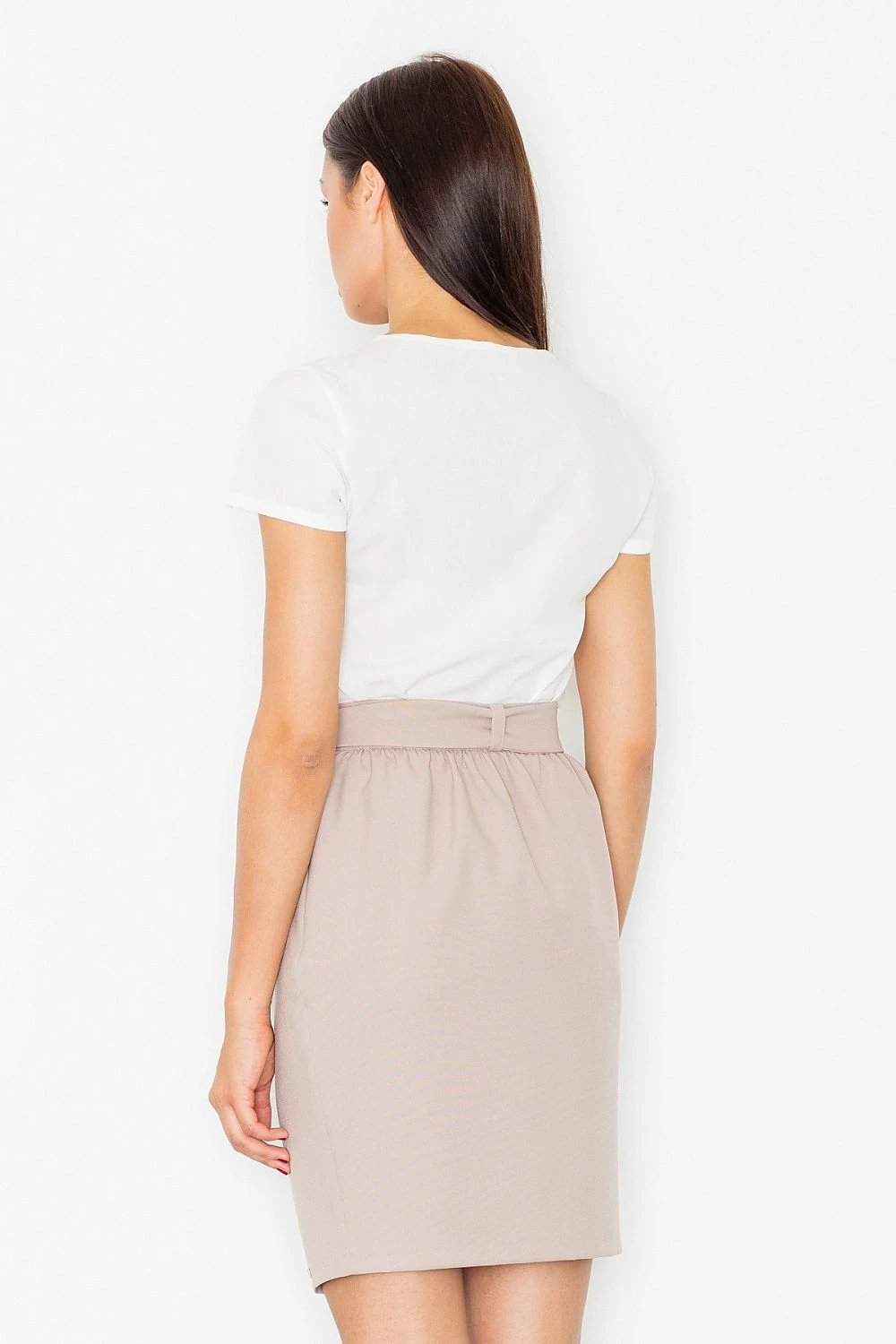 Figl Women's Pencil Skirt - Stylish 100% Polyester with Tie Sash and Hidden Side Zip for Everyday Wear by Figl
