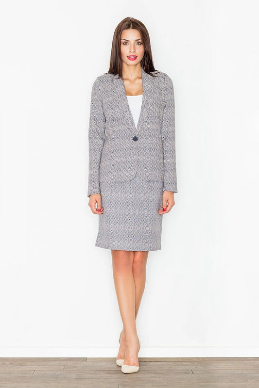 Figl Jacket Model 77134 - Elegant Feminine Design with Colorful Patterns and 100% Polyester by Figl