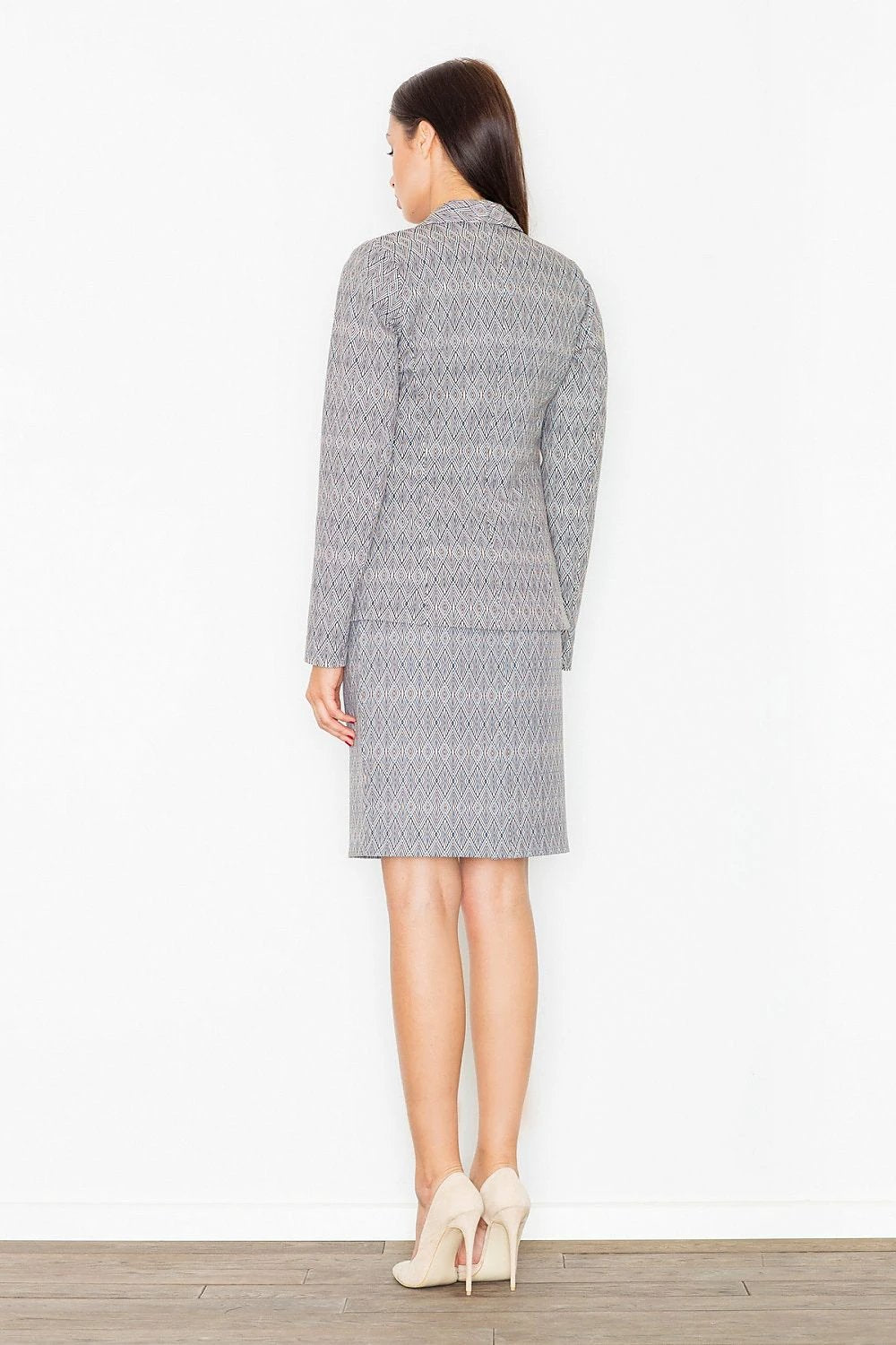 Figl Model 77136 Pencil Skirt - Elegant 100 Percent Polyester Fabric with Interesting Pattern and Covered Zip by Figl