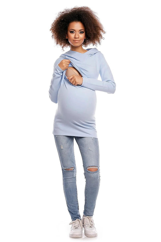 Maternity sweatshirt model 84457 PeeKaBoo by PeeKaBoo