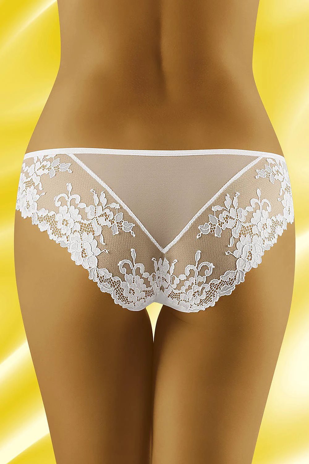 Floral Lace-Side Panties – White