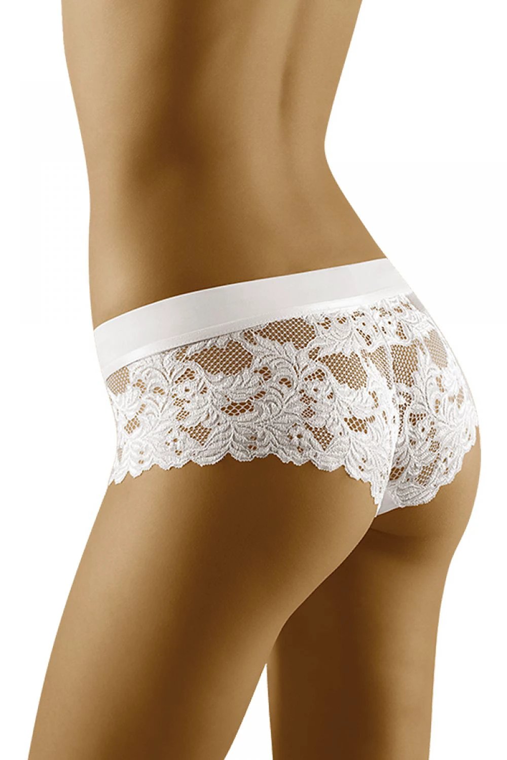 Floral Lace Boyshorts – White