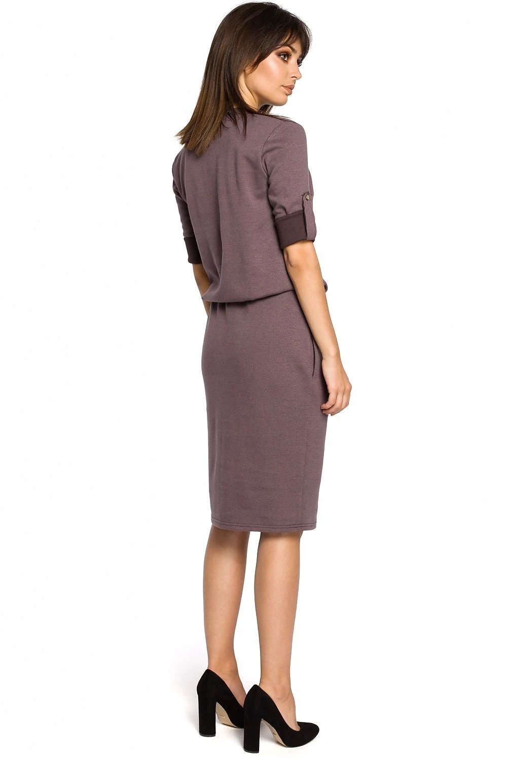 BeWear Daydress 108626 - Soft Comfortable Knit Dress with Feminine Cut for Work and Evening Out by BeWear