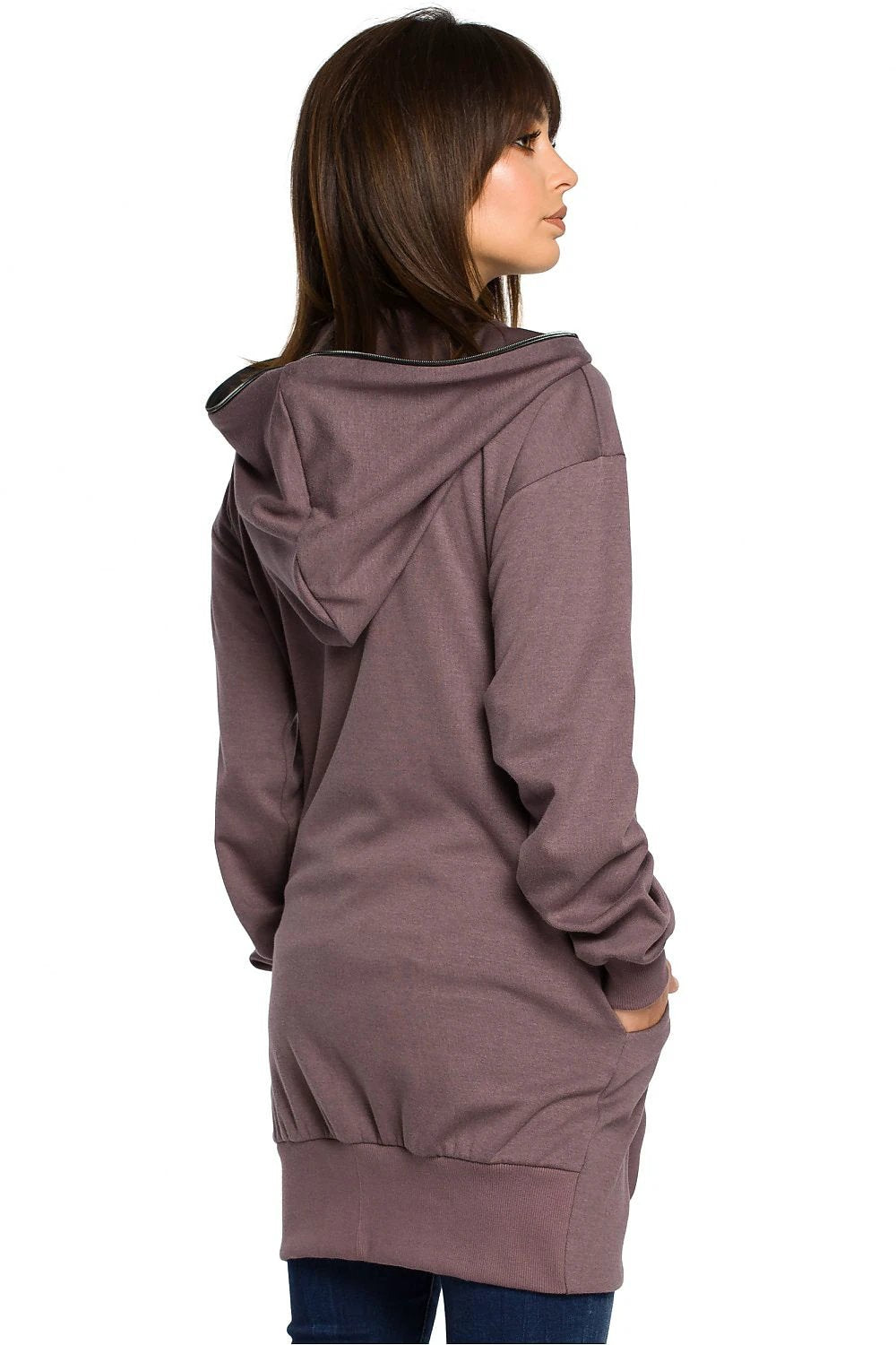 BeWear Oversized Zip Up Hoodie Sweatshirt Model 108650 - Cozy Warmth with Large Hood, Pockets, and Cotton Blend by BeWear