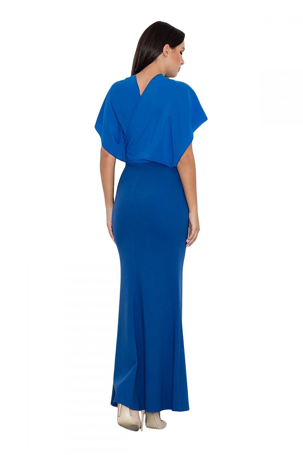 Figl Long Dress Model 111034 - Elegant Fitted Silhouette with Transparent Top for Stylish Women by Figl