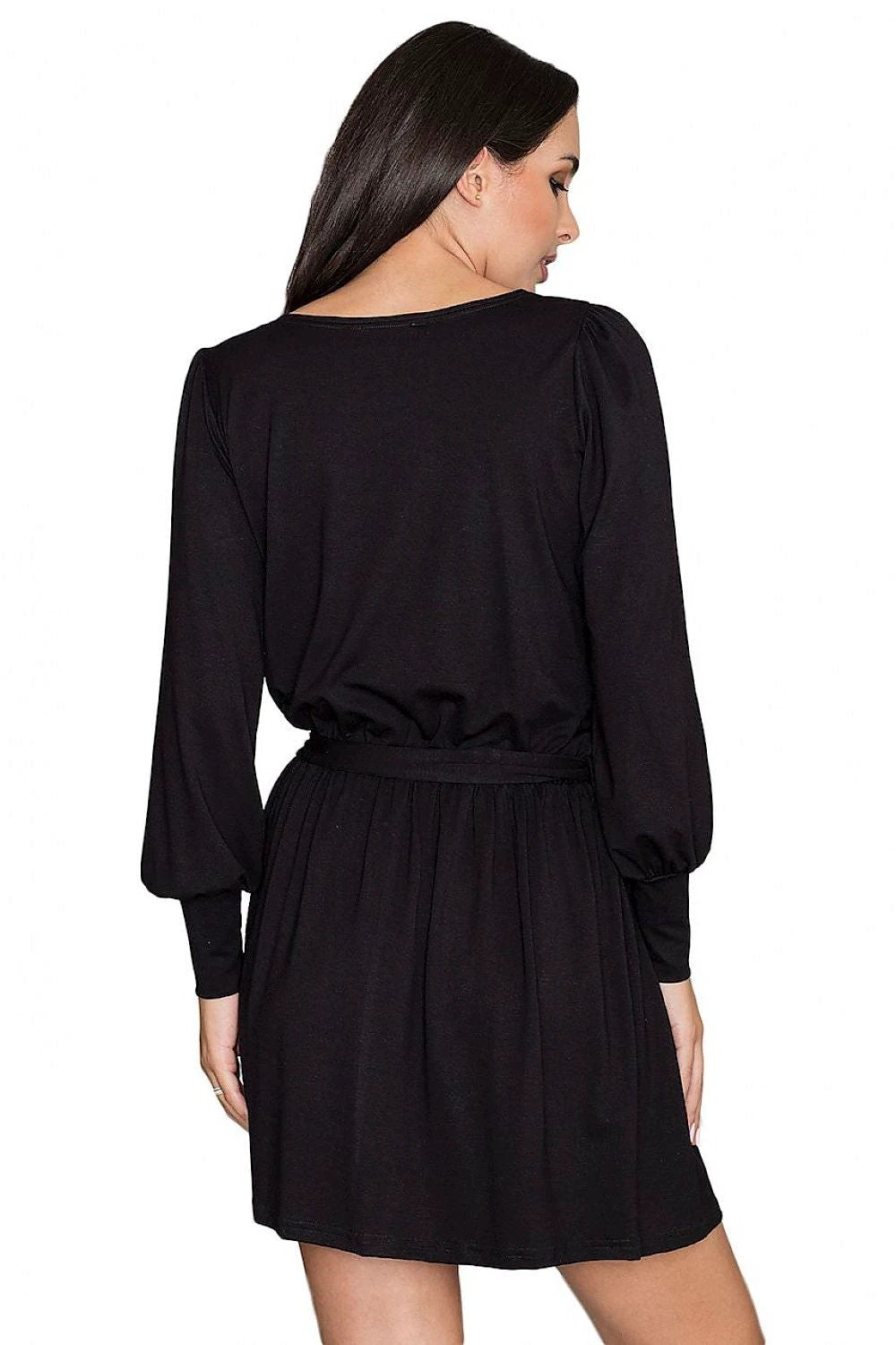 Figl Daydress Model 111038 - Loose Elegant Women's Dress with Long Sleeves and Modern Cuffs by Figl