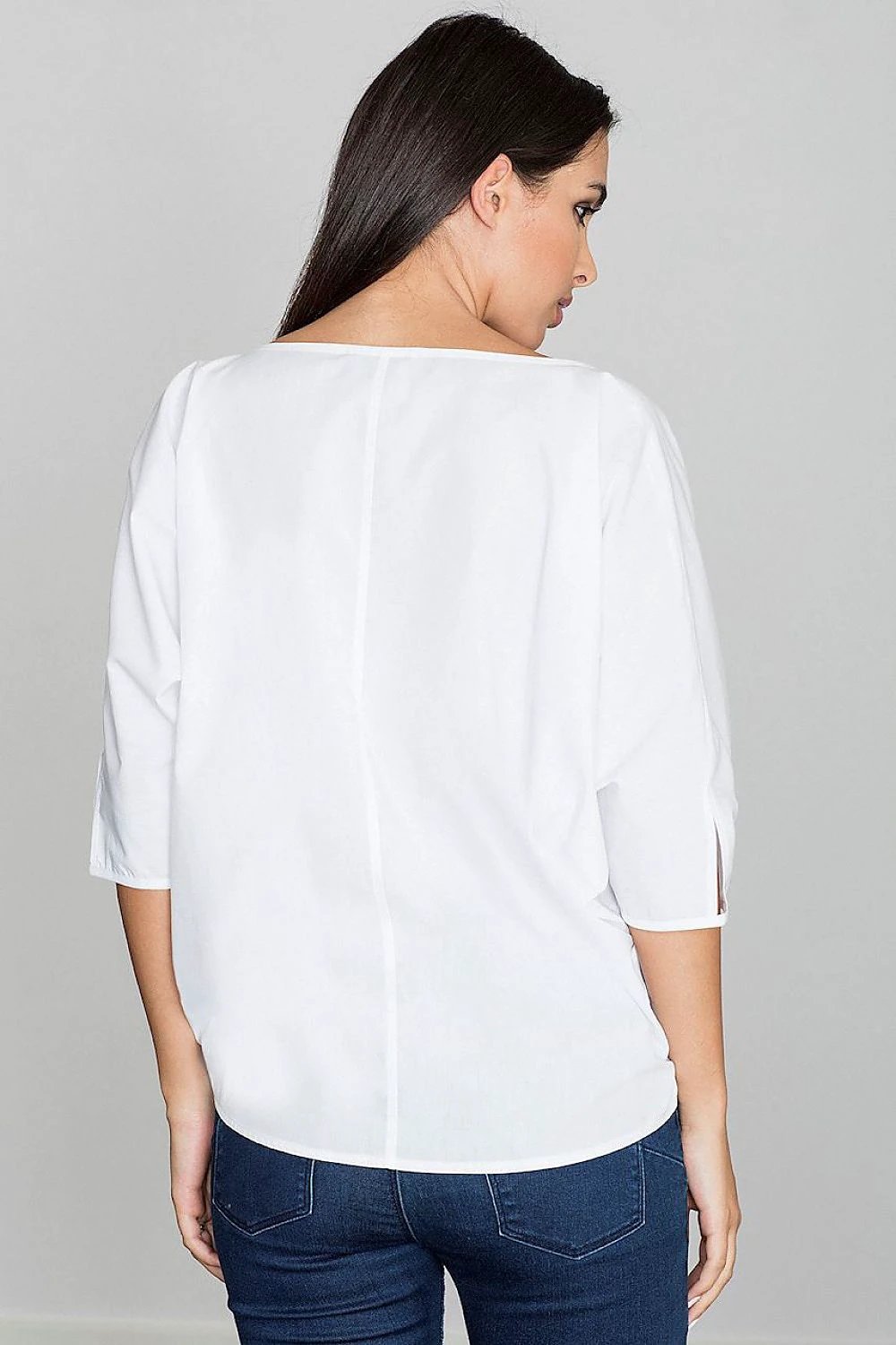 Figl Women's Blouse Model 111078 - Trendy Stitching and Comfortable 55% Cotton Blend for Everyday Style by Figl