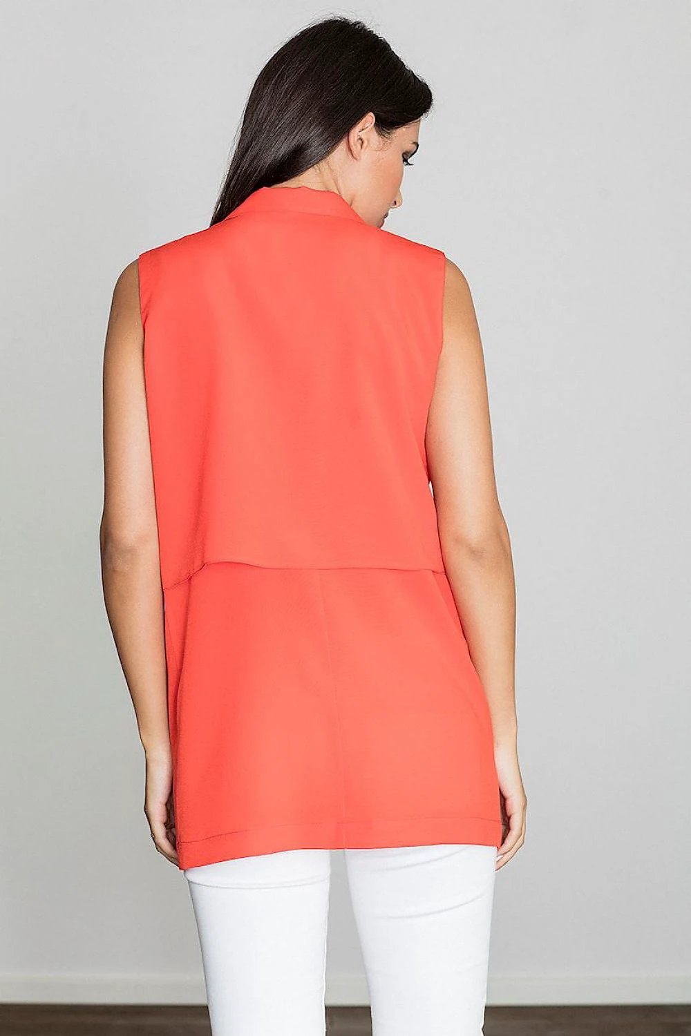 Figl Gilet Model 111088 - Lightweight Long Vest with Loose Cut for Comfort and Style by Figl
