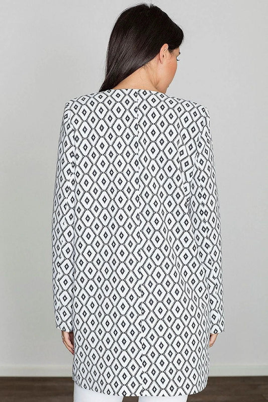 Figl Women's Coat Model 111118 - Delicate Polyester Viscose Material For Feminine Style And Versatile Styling by Figl