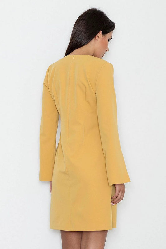 Figl Daydress Model 111125 - Elegant Women's Dress with Slit Sleeves and Smooth Fabric by Figl