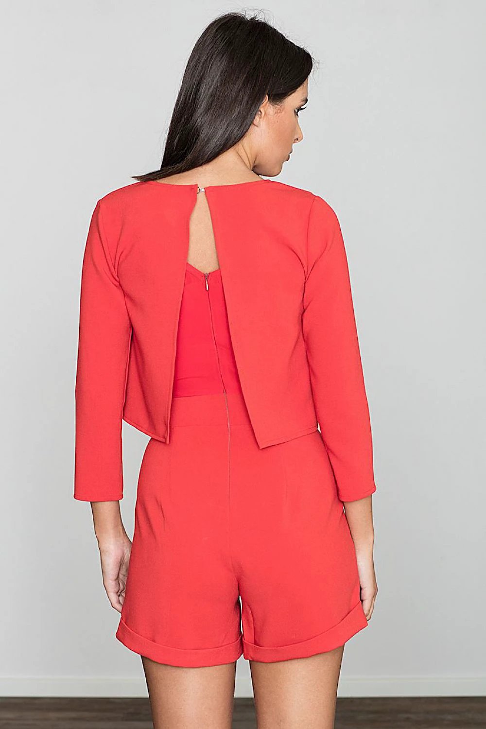 Figl Women's Suit Model 50896 - Stylish Two-Piece with Split Back, 7/8 Sleeves and Elegant Design by Figl