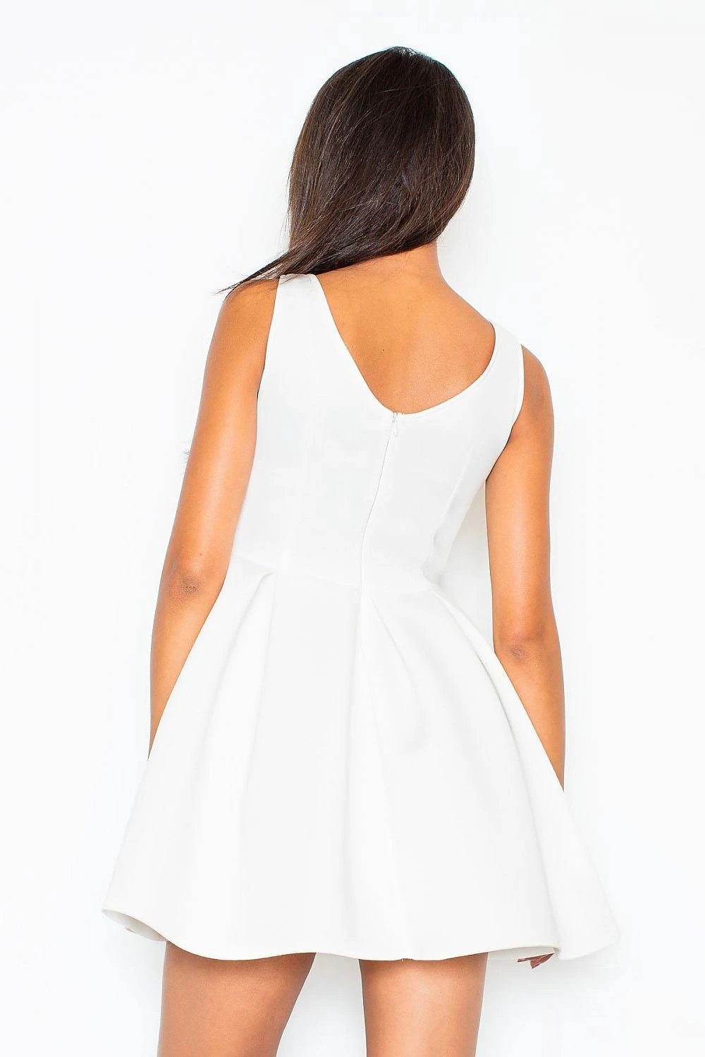Figl Women's Evening Dress Model 43852 - Feminine Elegant Flared Bottom with Round Neckline and Polyester Fabric by Figl