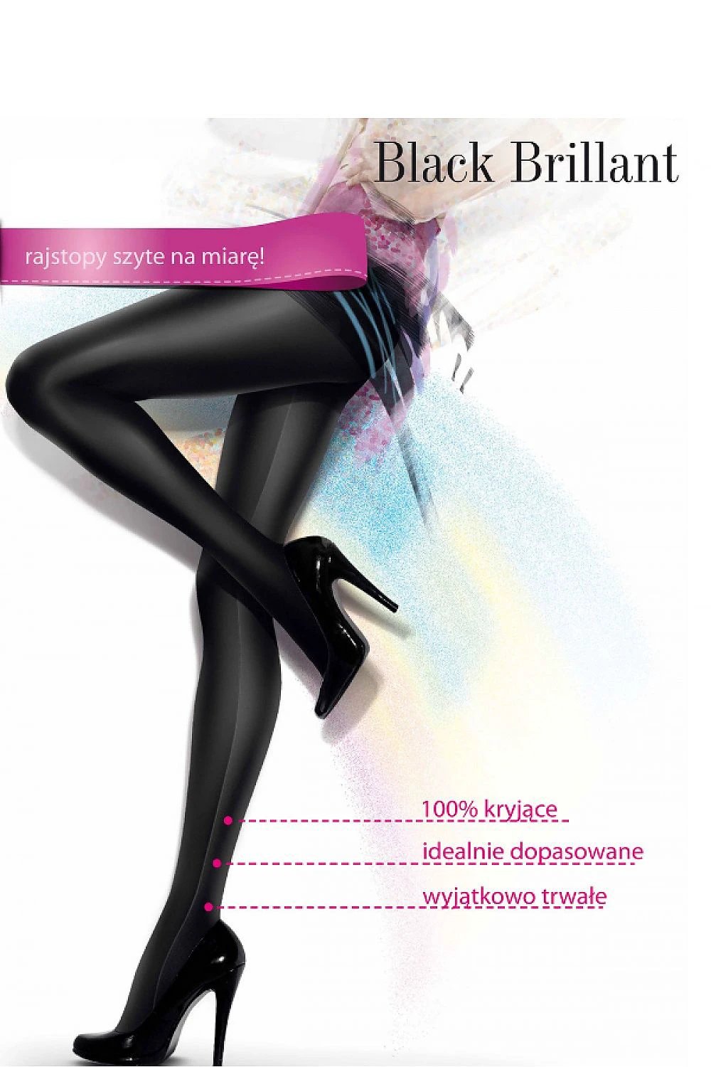 Gatta Black Brillant Tights - Innovative Slimming Comfortable Legwear for Cold Days by Gatta