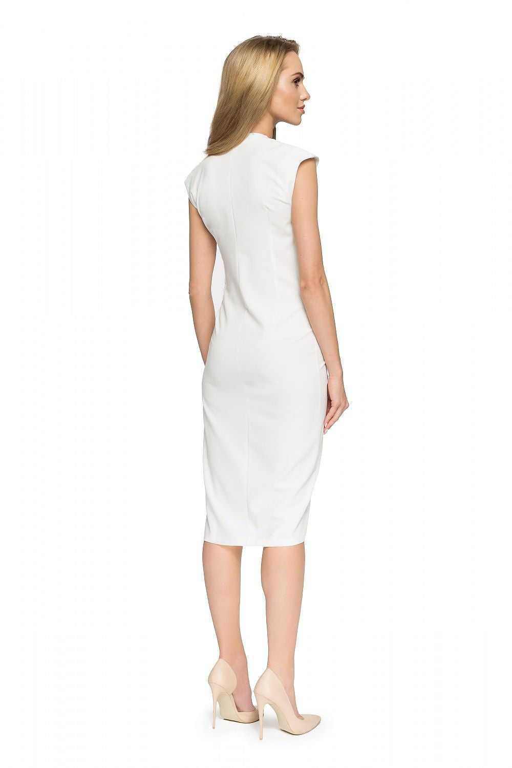 Stylove Cocktail Dress Model 112623 - Fitted Cut Emphasizing Feminine Curves with Decorative Buttons by Stylove