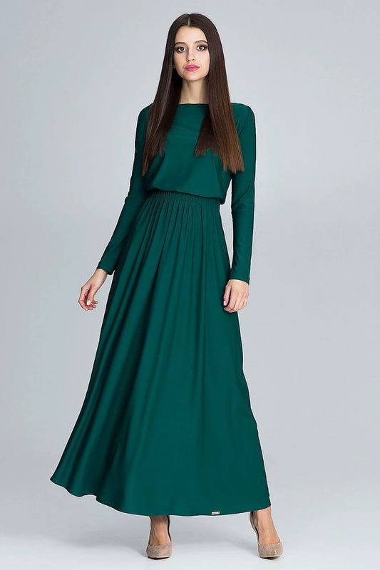 Figl Daydress Model 116268 - Flowy Long Sleeve Maxi Dress for Elegant Comfort and Style by Figl