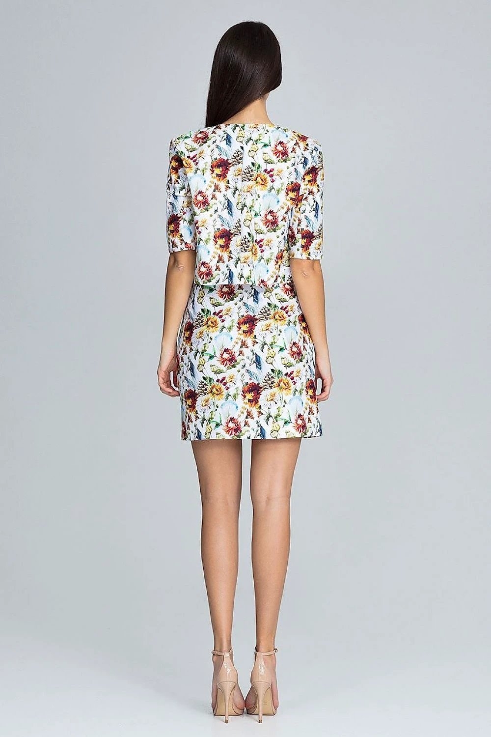 Figl Women's Floral Skirt and Jacket Set - Lightweight 100% Polyester for Elegance and Comfort by Figl