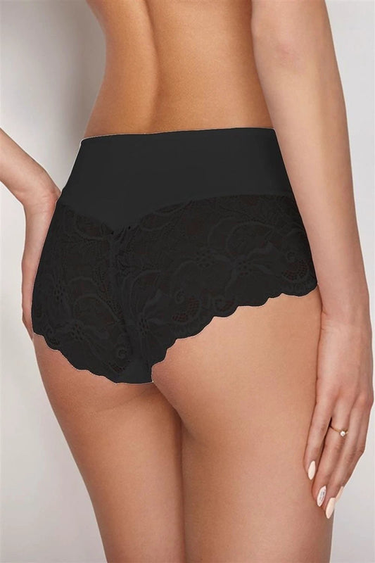 Ewana Women's Lace Panties - Feminine Design with Smooth Front and Floral Thigh Lace for Ultimate Comfort by Ewana