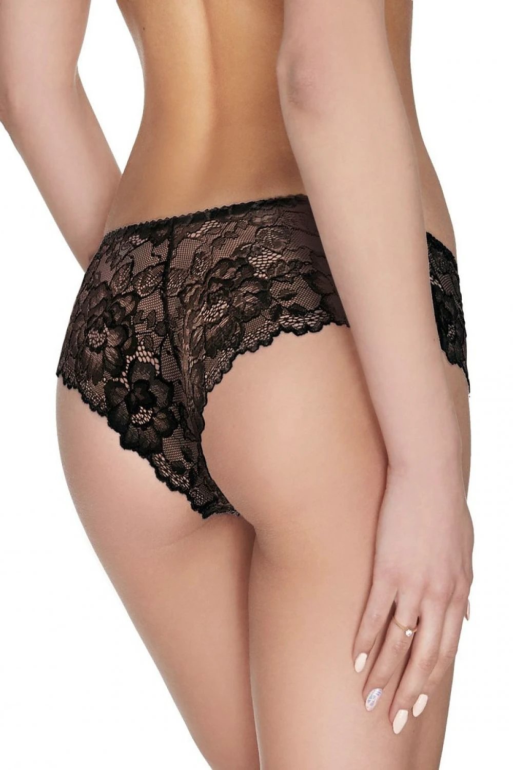 Ewana Brand Women's Delicate Lace Panties Featuring Zircon Brooch - Subtle Glitter and Comfortable Lingerie by Ewana