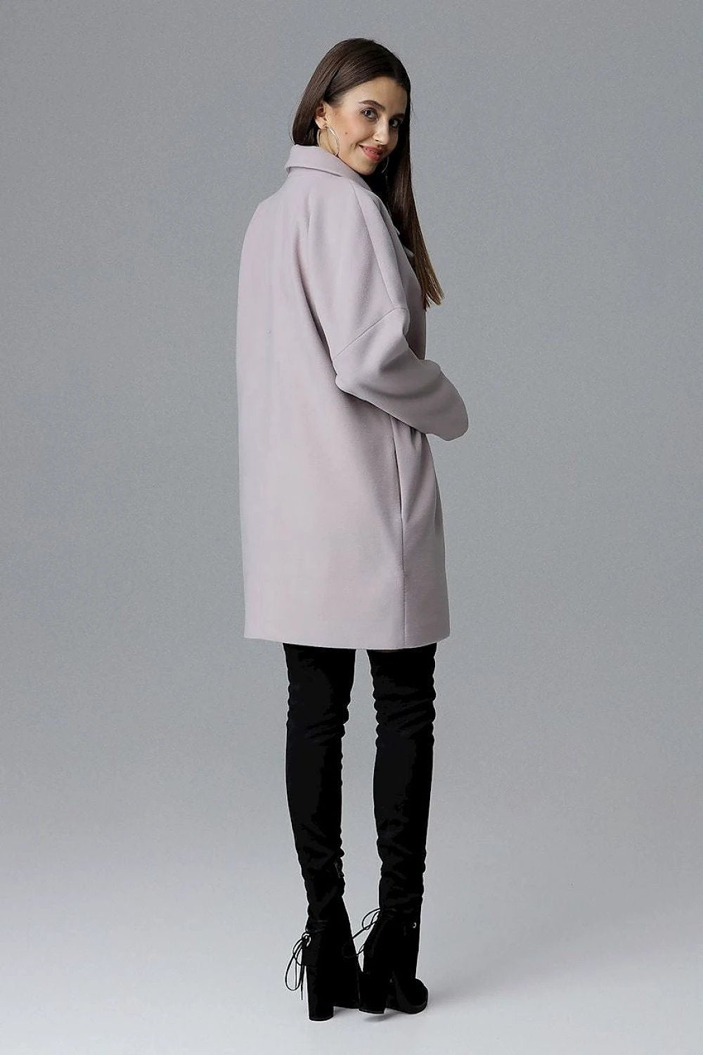 Figl Coat 124230 - Loose-Fitting Kimono Sleeve Double-Breasted Design for Modern Styling and Comfort in Fashionable Colors by Figl