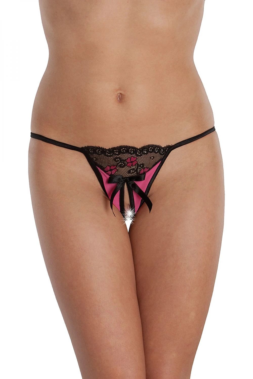 Open Lace Thong – Pink