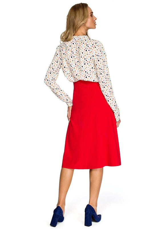 Stylove Women's A-Line Midi Skirt - Classic Versatile Design for Work and Evenings with Spandex Blend by Stylove