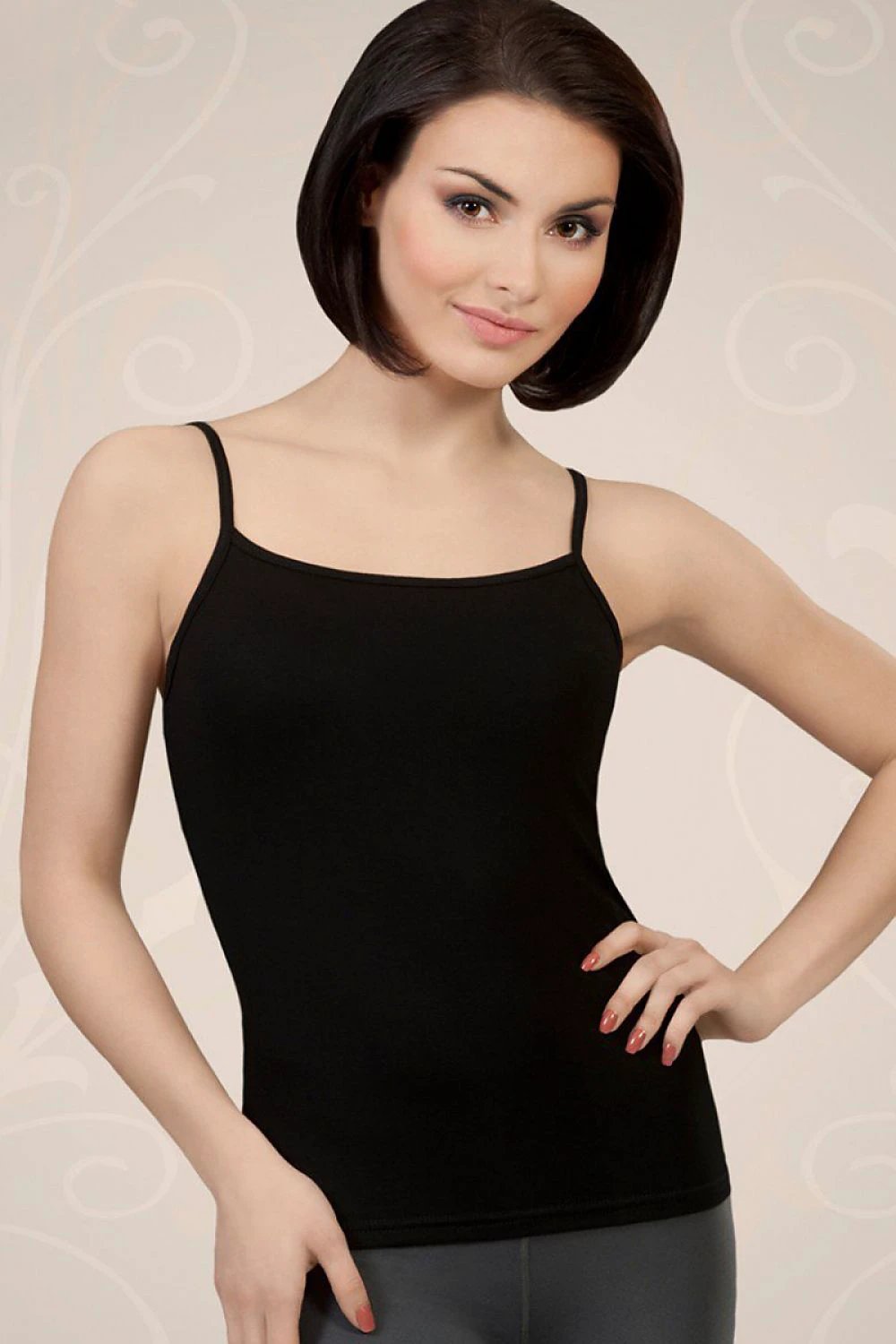 Stretch-Viscose Camisole – Black