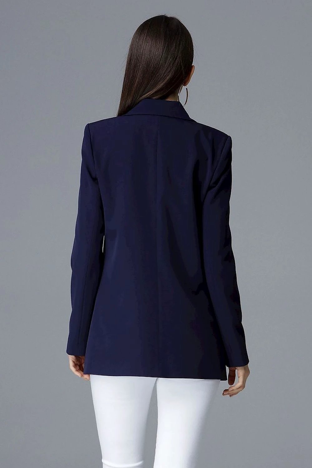 Figl Women's Jacket Model 126193 - Figure-Flattering Waist Design with V Neckline and Button Fastening by Figl