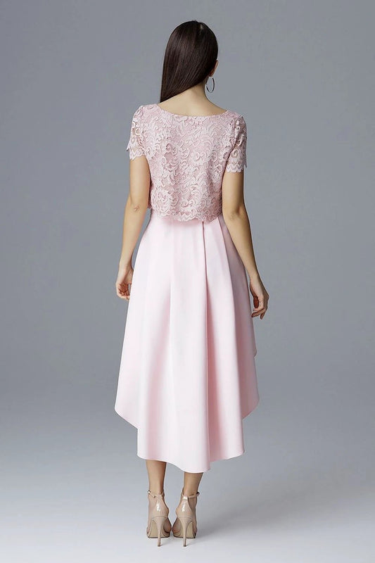 Figl Lace Top with Asymmetrical Skirt - Comfortable Elastic Lining and Stylish Silhouette Enhancement by Figl