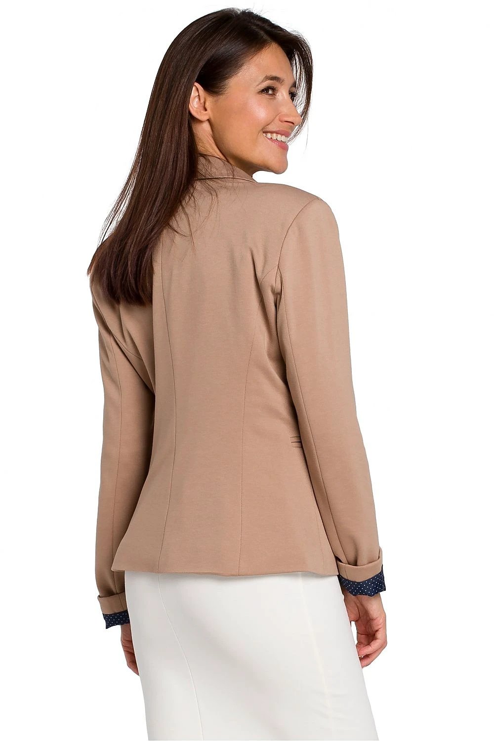 Stylove Feminine Slim-Fit Knit Blazer - Soft Fabric with Dotted Lining for Casual and Office Wear by Stylove