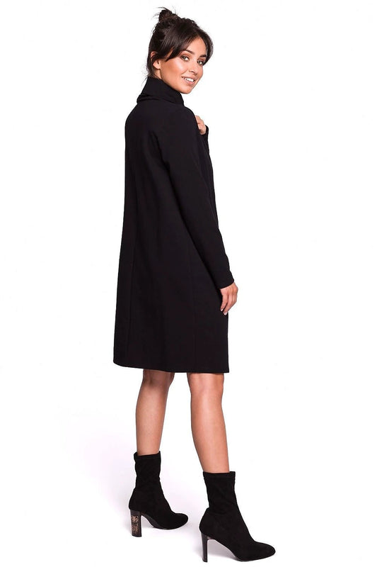 BeWear Daydress 134533 - Comfortable Cotton Spandex Long Sleeve Casual Dress with High Collar and Modern Design by BeWear