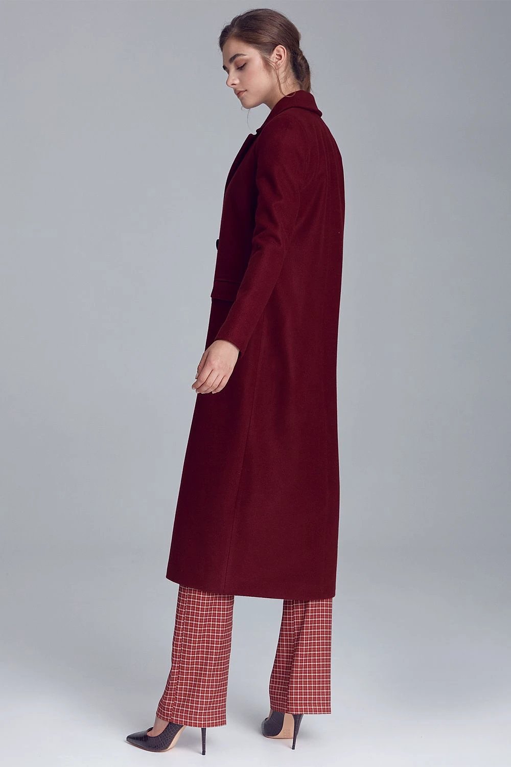 Nife Classic Long Wool Blend Coat for Women - Elegant, Warm, and Perfect for Autumn Styling by Nife