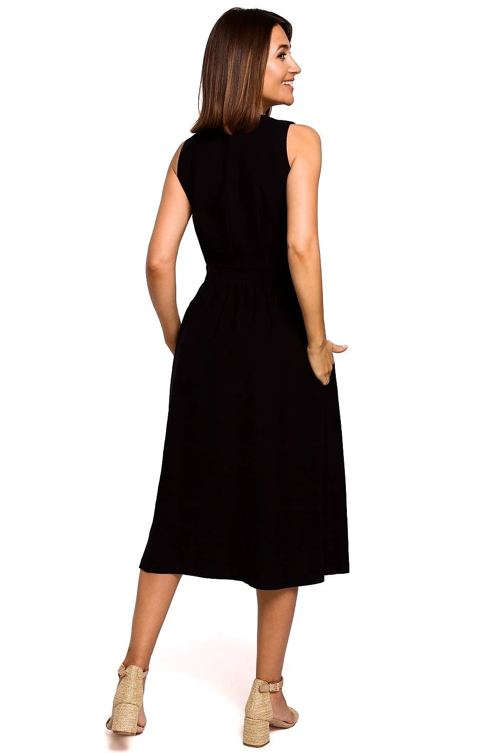 Stylove Daydress Model 144837 - Stylish Flared Below-Knee Women's Dress in Viscose Blend by Stylove