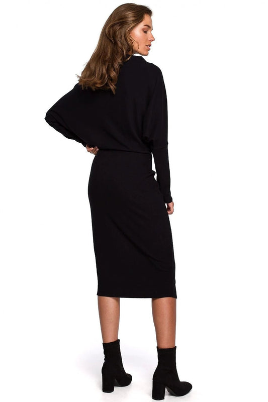 Stylove Daydress Model 149211 - Comfortable Oversized Knit Dress with Kimono Sleeves for Everyday Wear by Stylove