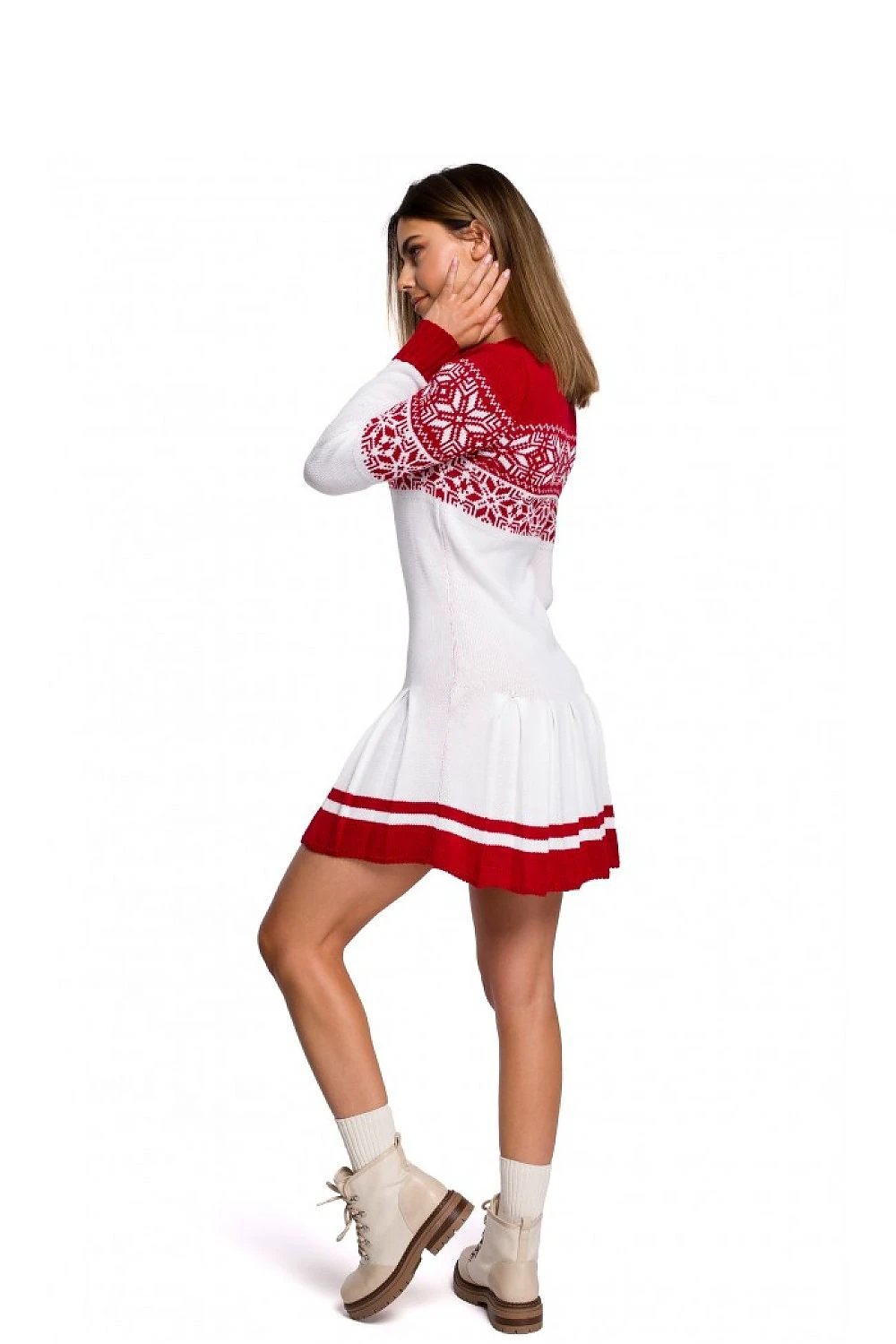 Two-tone Christmas sweater dress by Moe by Moe
