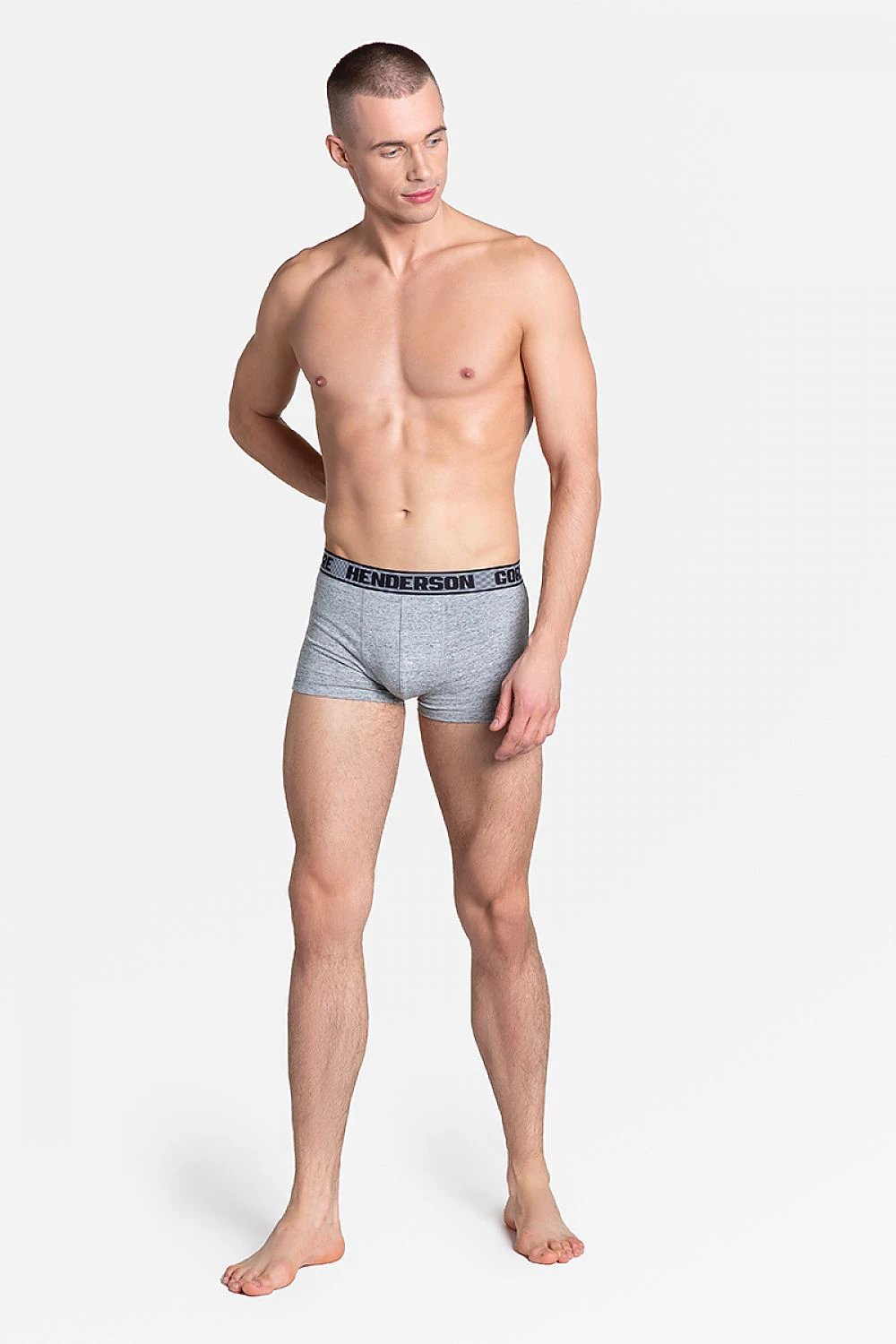 Henderson Men's 2-Pack Boxer Shorts in Grey and Black - Ultra Comfortable High-Quality Cotton Spandex Blend for Everyday Wear by Henderson