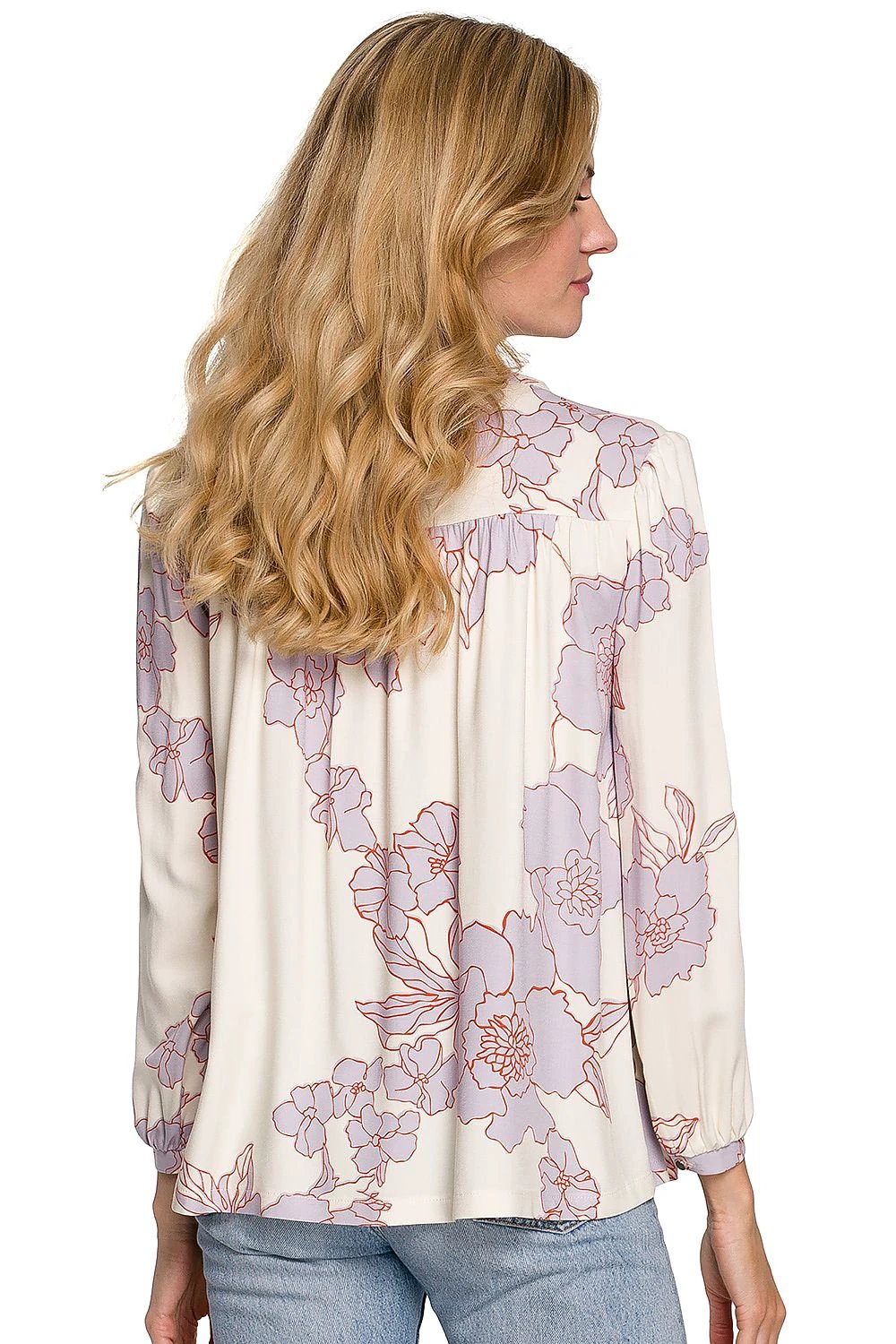 Makover Women's Blouse Model 153796 - Versatile Multicolor Floral Viscose for All Occasions by Makover