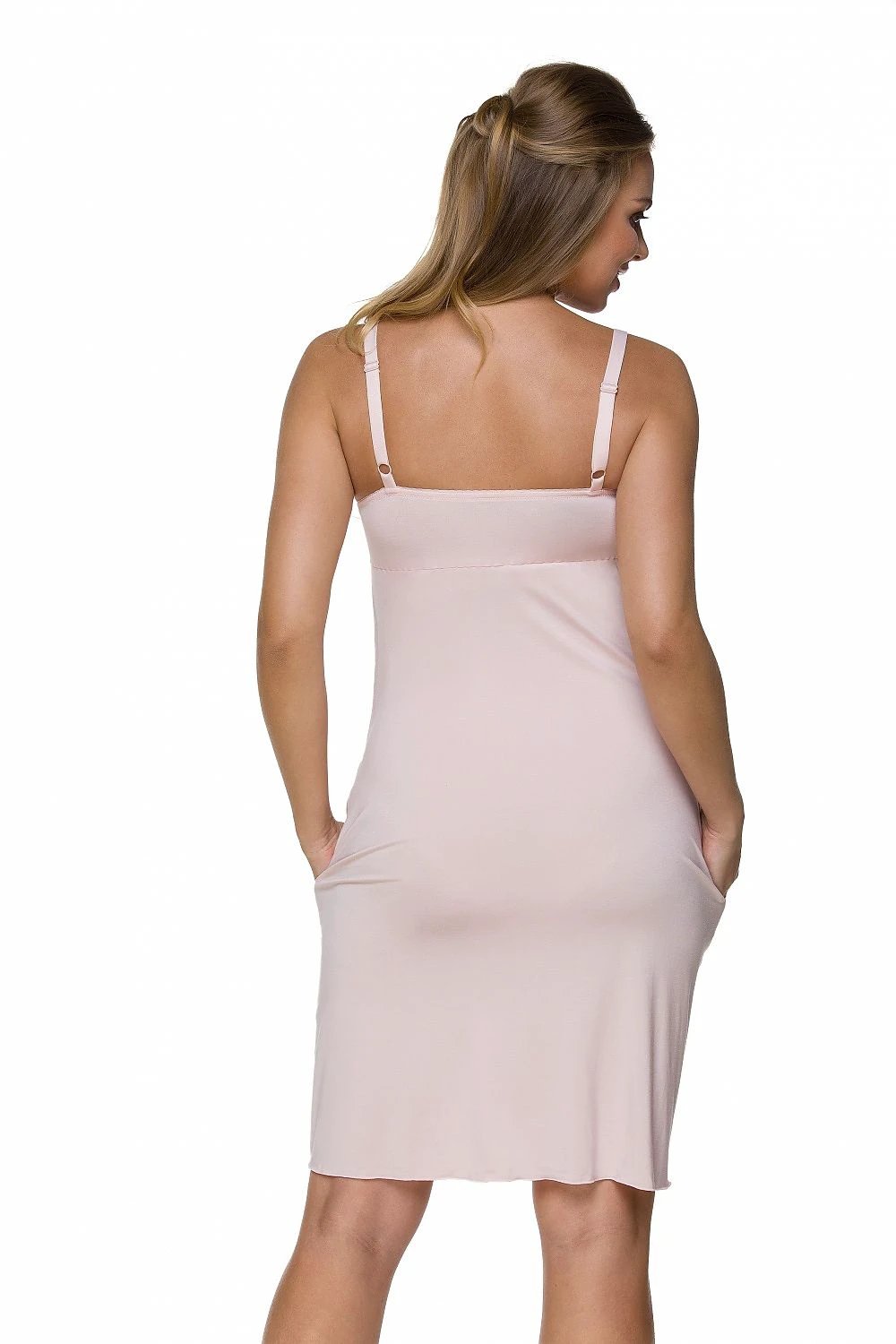 Floral-Cup Maternity Nursing Chemise – Pink