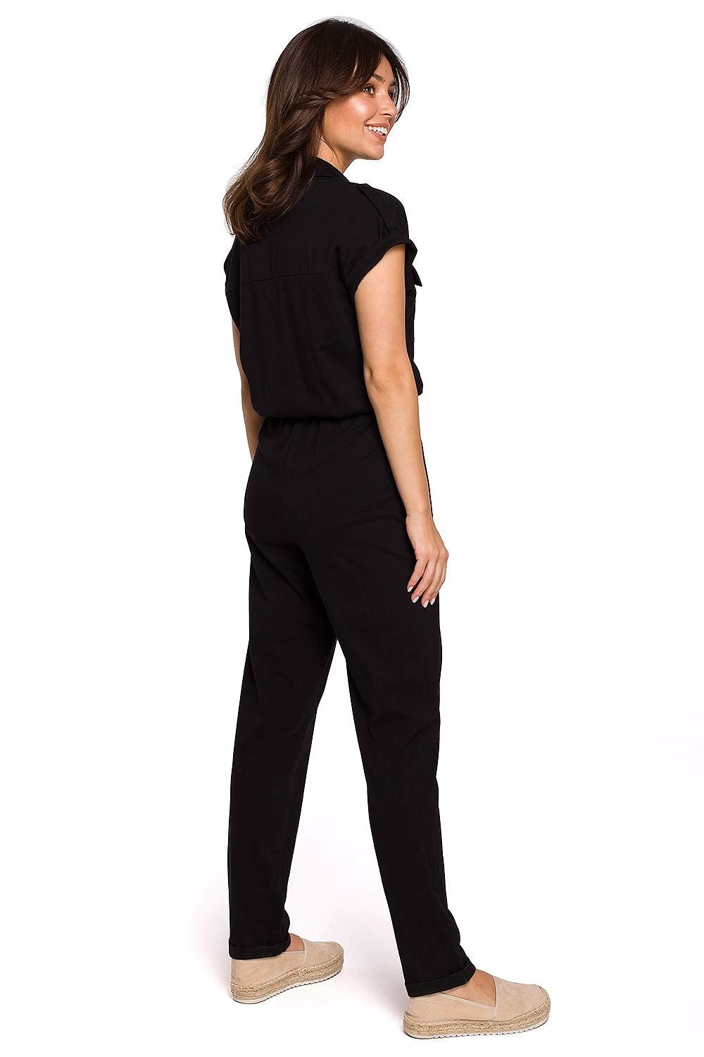 BeWear Women's Safari Jumpsuit - Comfortable 95% Cotton with Pockets and Drawstring Waist by BeWear