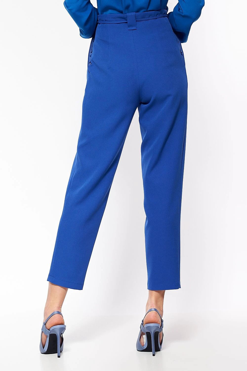 Nife Women's Paperbag Straight Leg Trousers - Comfortable Spring Style with Polyester Blend by Nife
