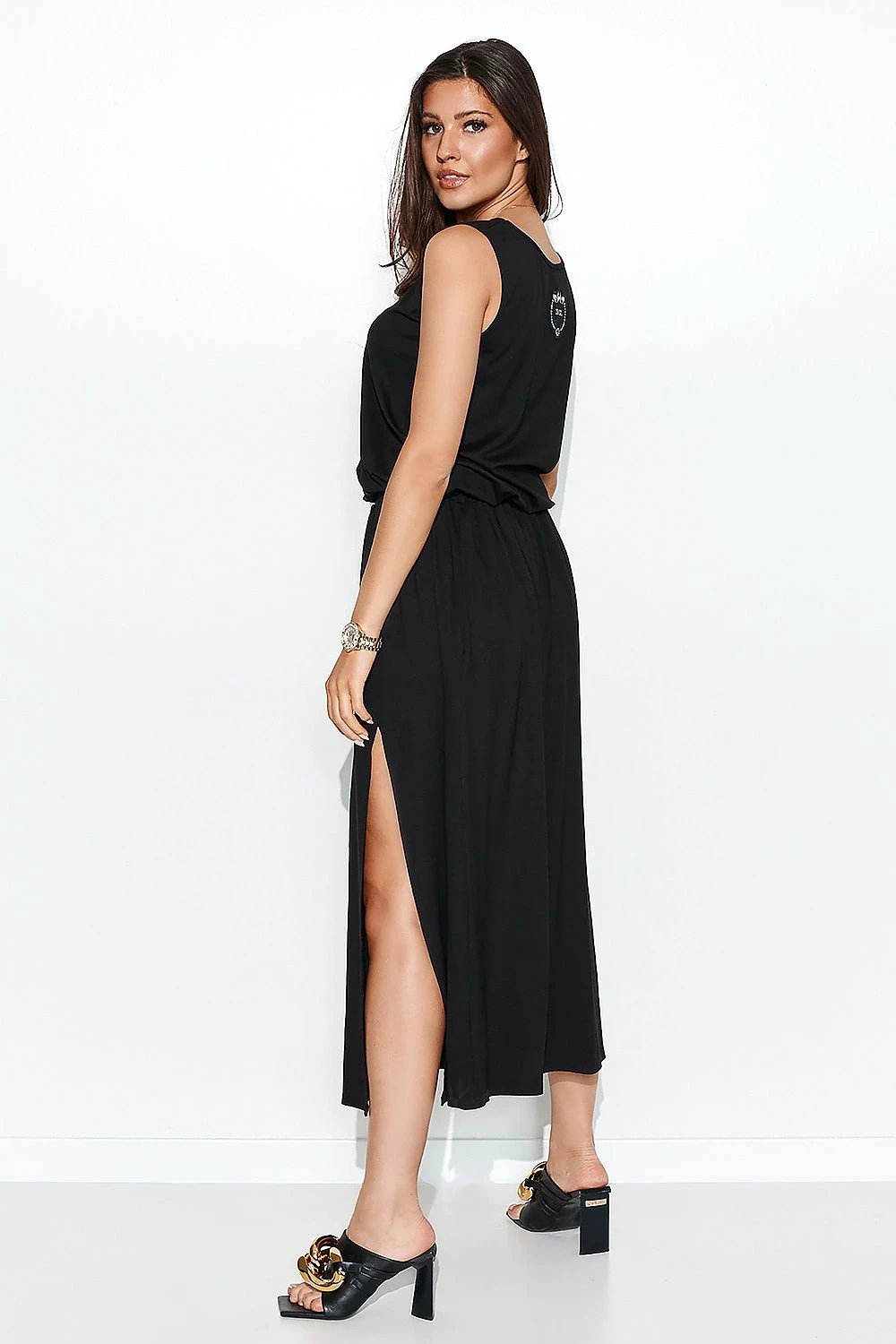 Numinou Daydress 164169 Maxi Knit With Slit And Drawstring by Numinou