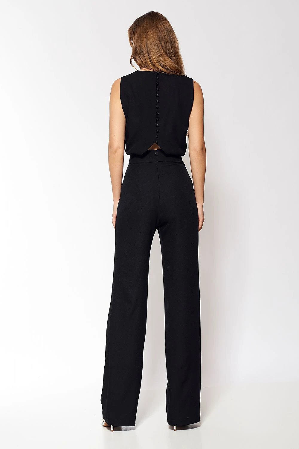 Nife Model 164550 Feminine Jumpsuit - Emphasizes Waist, Lengthens Legs With Elegant Back Design by Nife